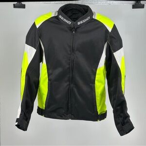 Men’s Medium Sedici Armored Elbows Shoulders Back Pad Motorcycle Jacket